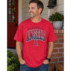 Los Angeles Angels T Shirt Mens 2XL Red MLB Baseball Graphic Tee CSA